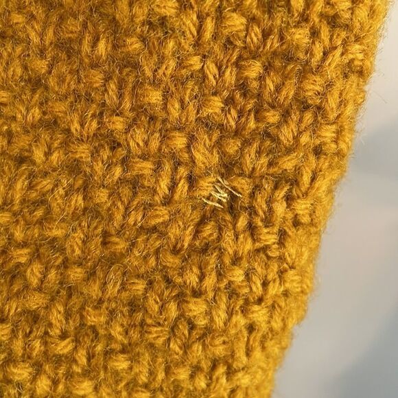 Vtg 60s/70s handmade double breasted gold sweater jacket - Picture 8 of 10